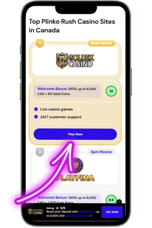 Plinko Rush casino choice