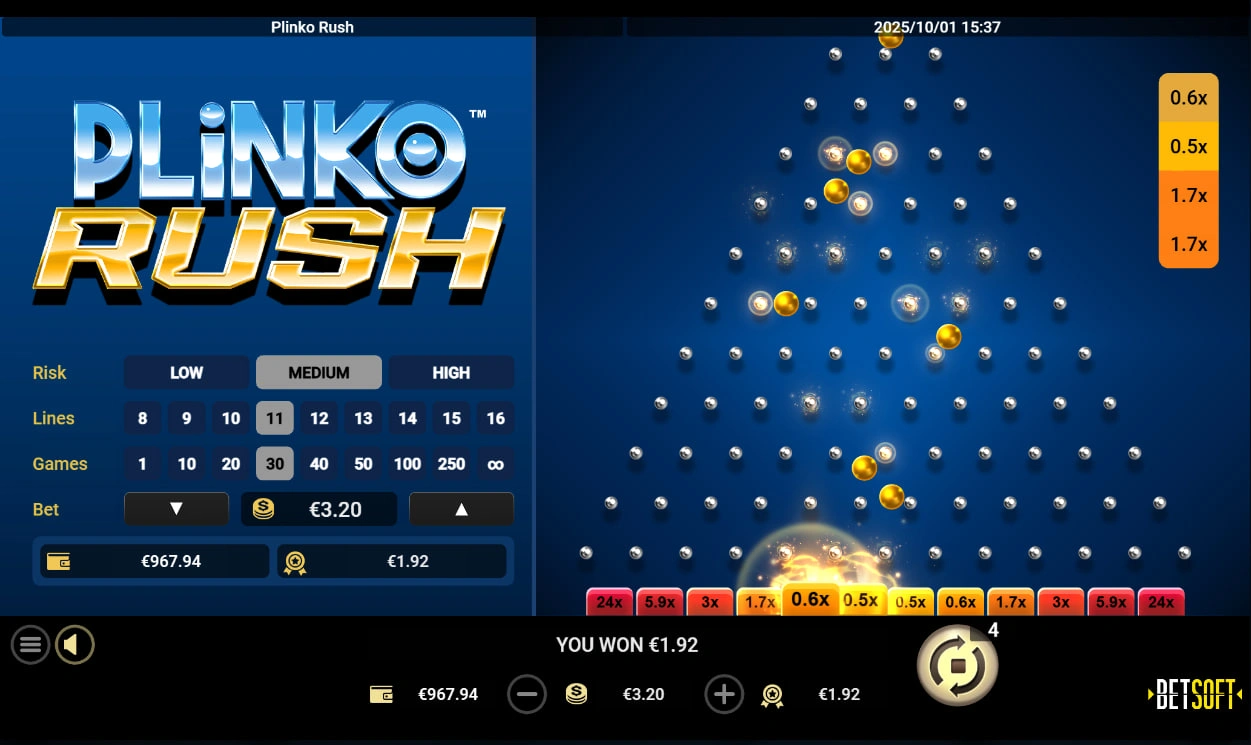 Engaging Plinko Rush slot features